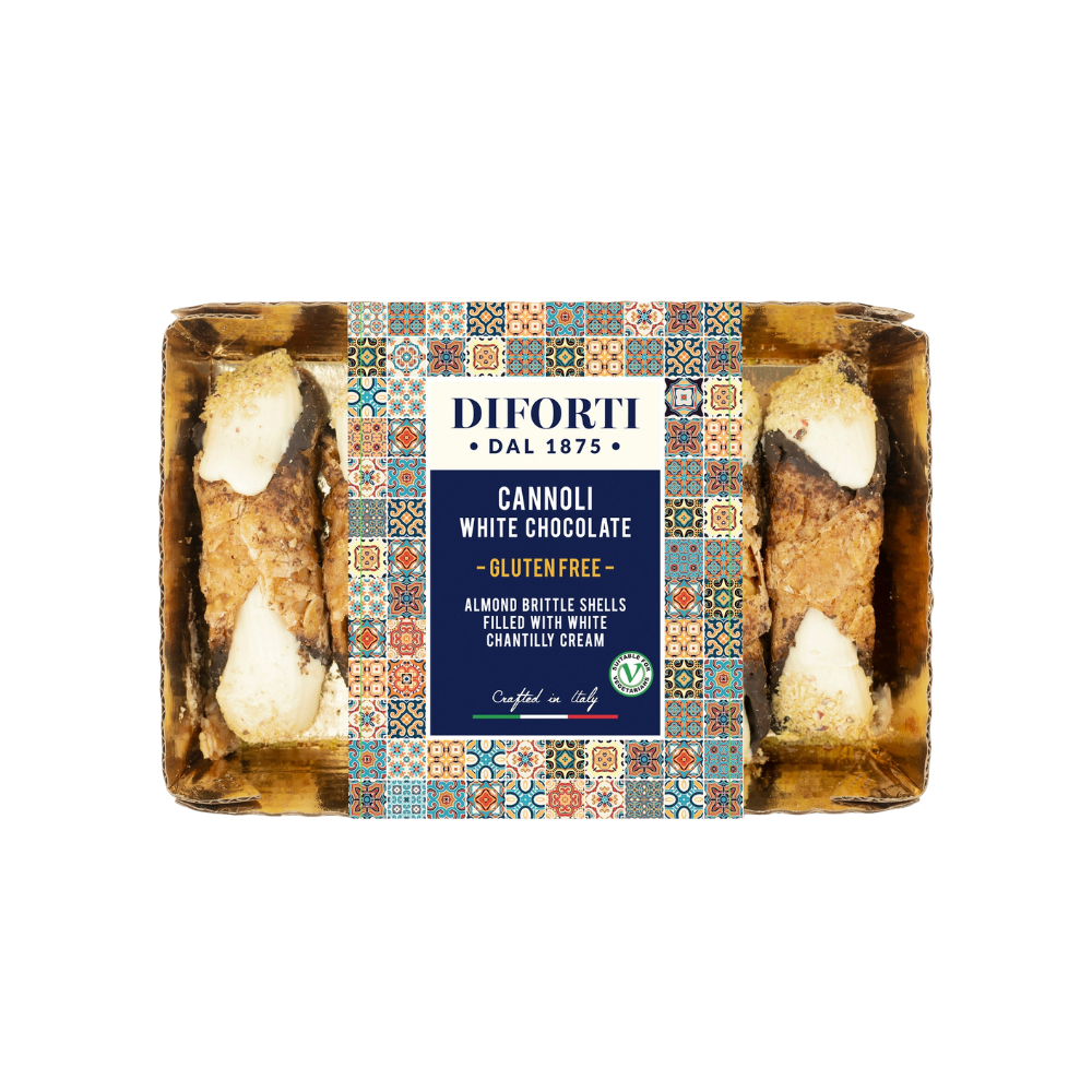 Diforti Gluten Free White Chocolate Cannoli 200g box