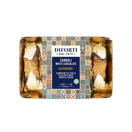Diforti Gluten Free White Chocolate Cannoli 200g box