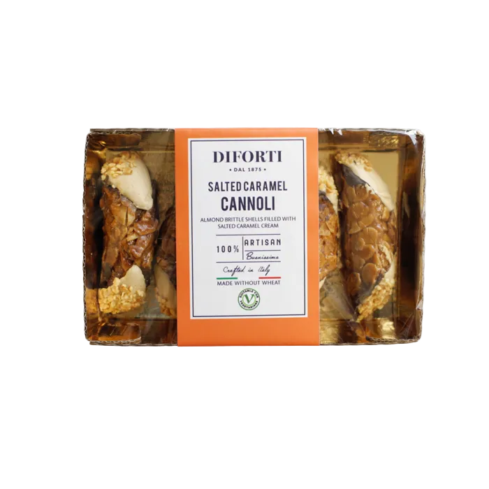 Diforti Gluten Free Salted Caramel Cannoli 200g box